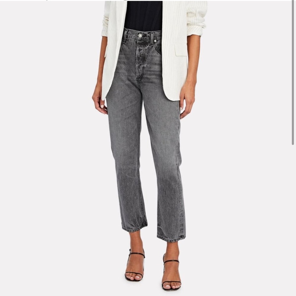 AGOLDE Riley High Rise Straight Crop Jeans (size 31)